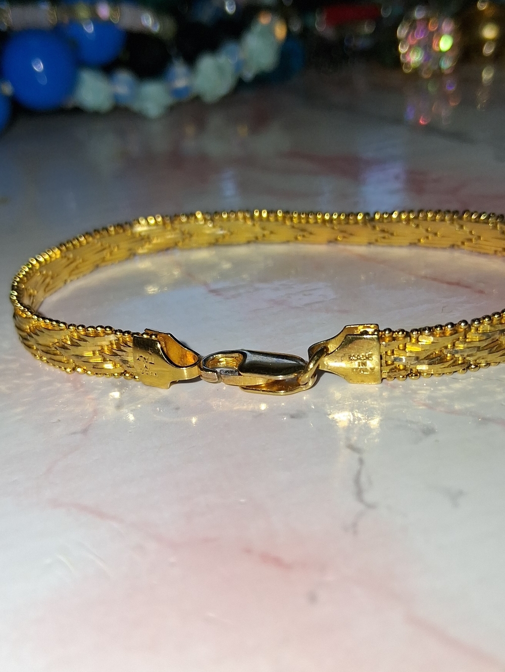 Gold Over 925 Braided Chain Bracelet - Women's Jewelry
